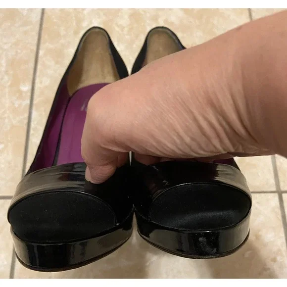 Vintage Dolce Gabbana High Flat Ballet Dress‎ Shoes Heels Silk Womens Sz 39 - Picture 6 of 11